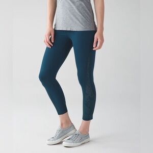 Lululemon High Times Alberta Lake High Rise Mesh Panel Leggings